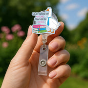 Silly Goose Teacher Badge Reel – “Silly Goose by Nature, Teacher by Choice” Funny ID Holder, Cute Gift for Educators & School Staff, Teacher