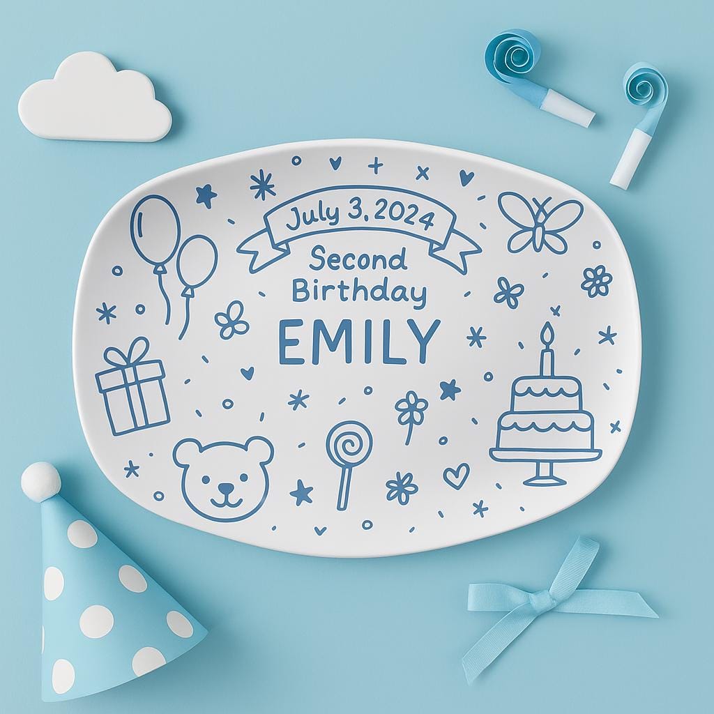 Custom Kids Birthday Plate, Personalized It’s My Birthday Plate, Reusable Birthday Party Dish Decor, Birthday Girl Gift Idea, Keepsake Plate