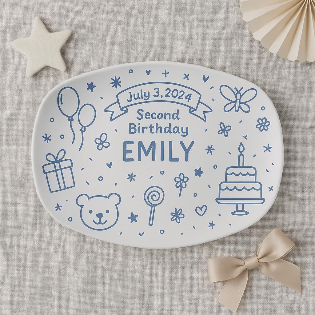 Custom Kids Birthday Plate, Personalized It’s My Birthday Plate, Reusable Birthday Party Dish Decor, Birthday Girl Gift Idea, Keepsake Plate