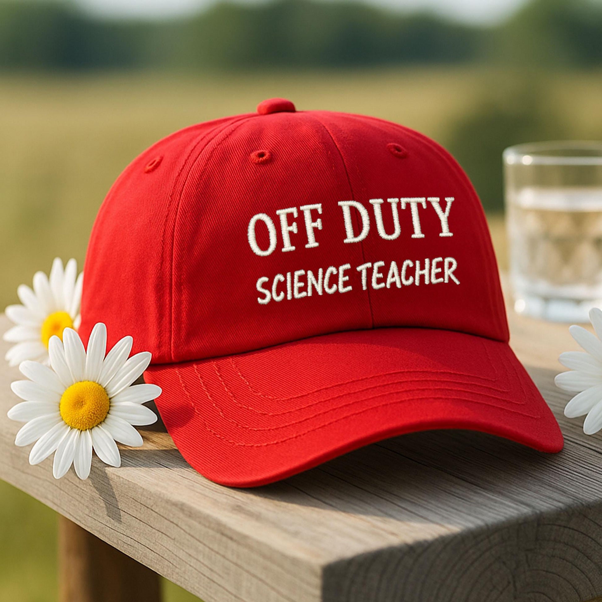 Off Duty Maths Teacher Embroidery Hat, Funny Summer Teacher Cap, End of School Year Gift, Educator Vacation Hat, Math Teacher Beach Hat