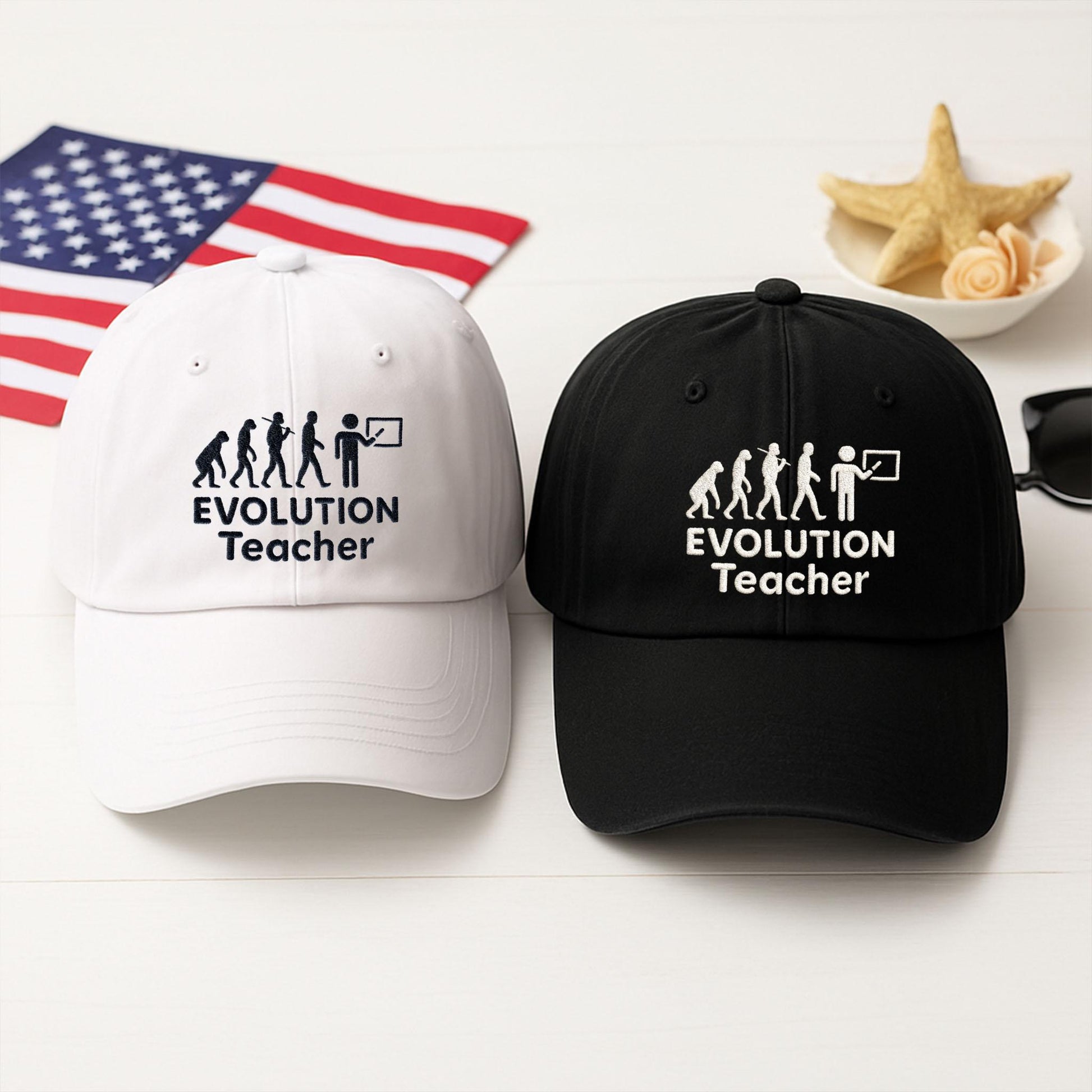 Evolution Teacher Hat, Embroidered Science Cap, Funny Biology Gift, STEM Educator Hat, High School Teacher Apparel, Nerdy Teacher Cap