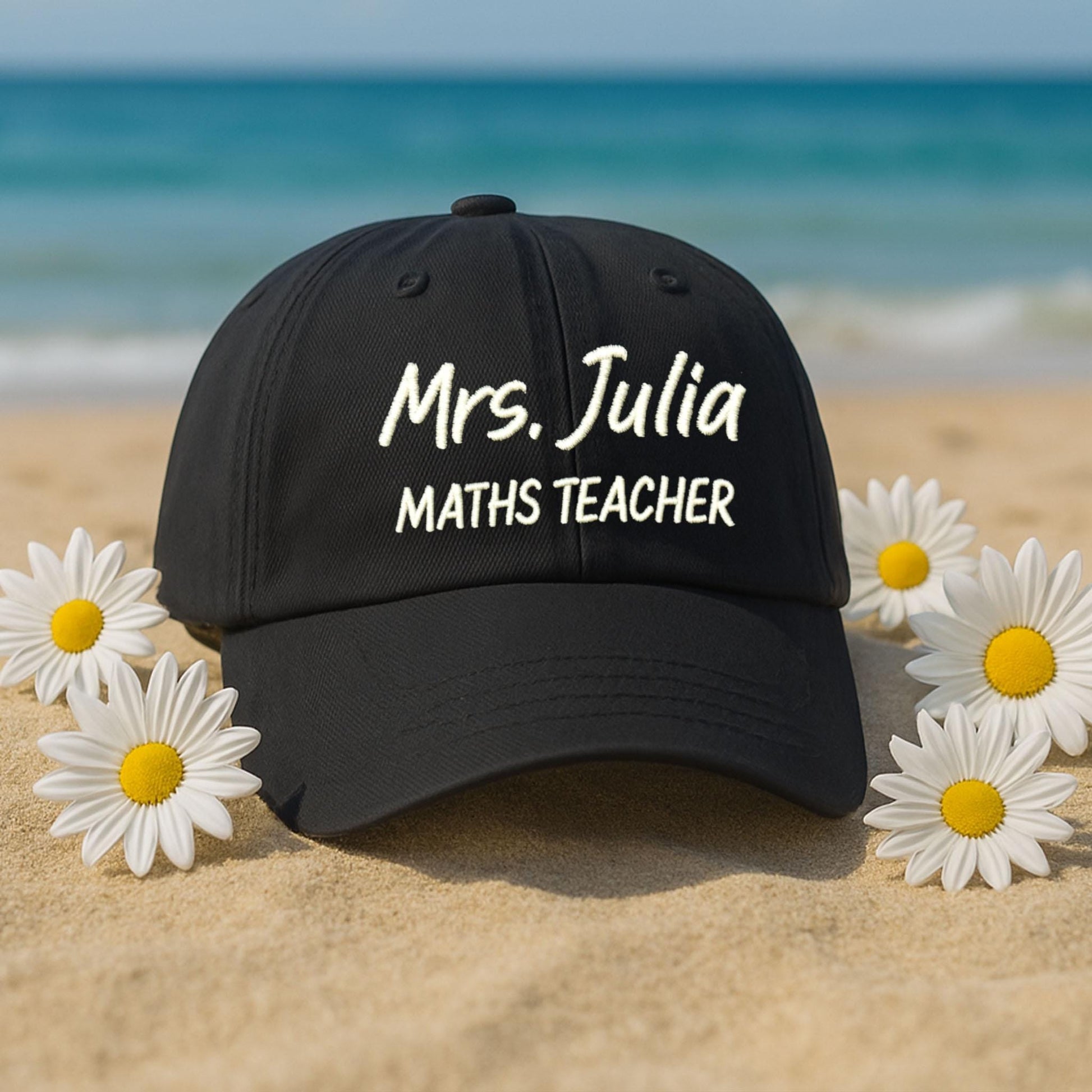 Personalized Embroidered Teacher Hat, Custom Name Cap for Teacher, Embroidered Baseball Cap, Gift for Teacher, Custom Teacher Gift