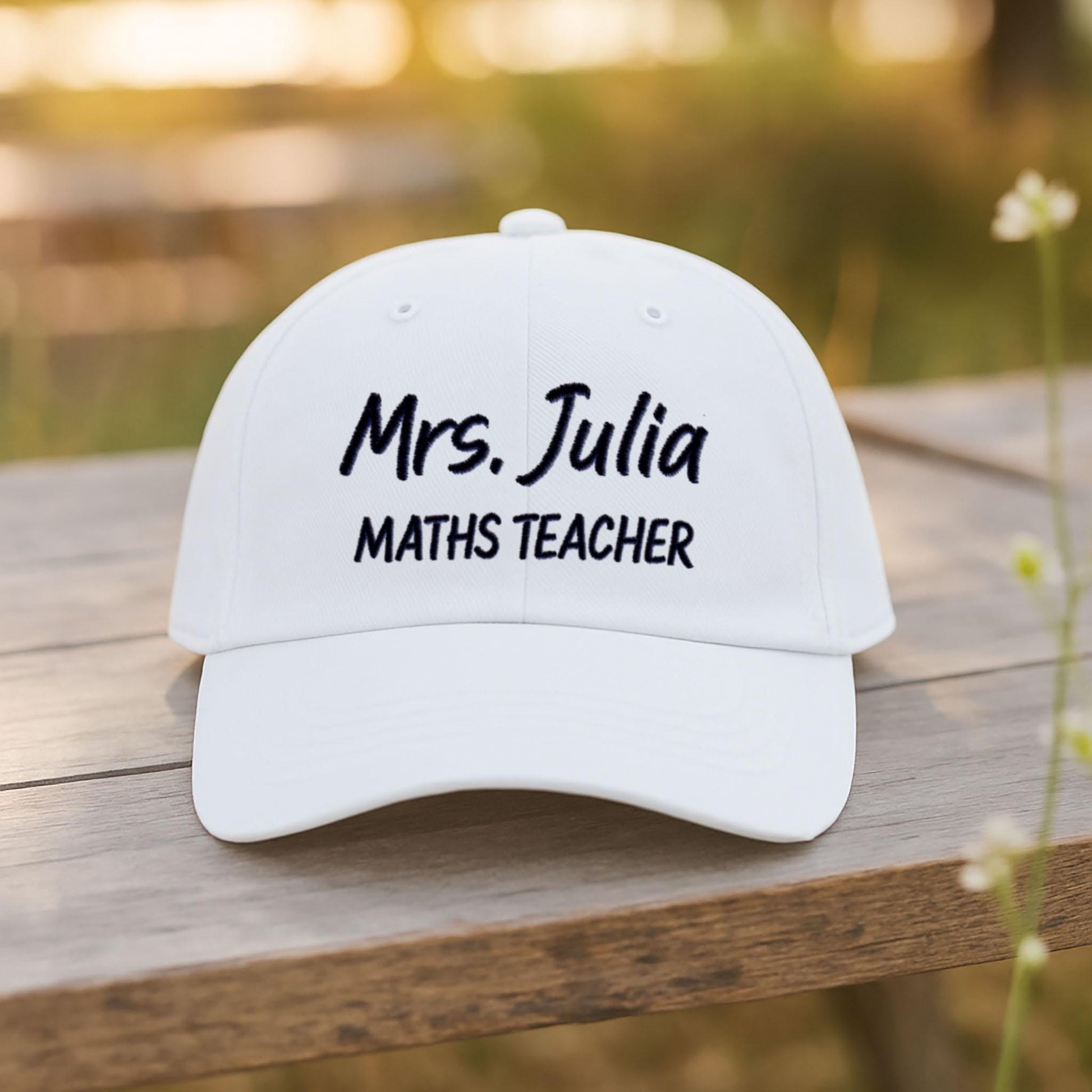Personalized Embroidered Teacher Hat, Custom Name Cap for Teacher, Embroidered Baseball Cap, Gift for Teacher, Custom Teacher Gift