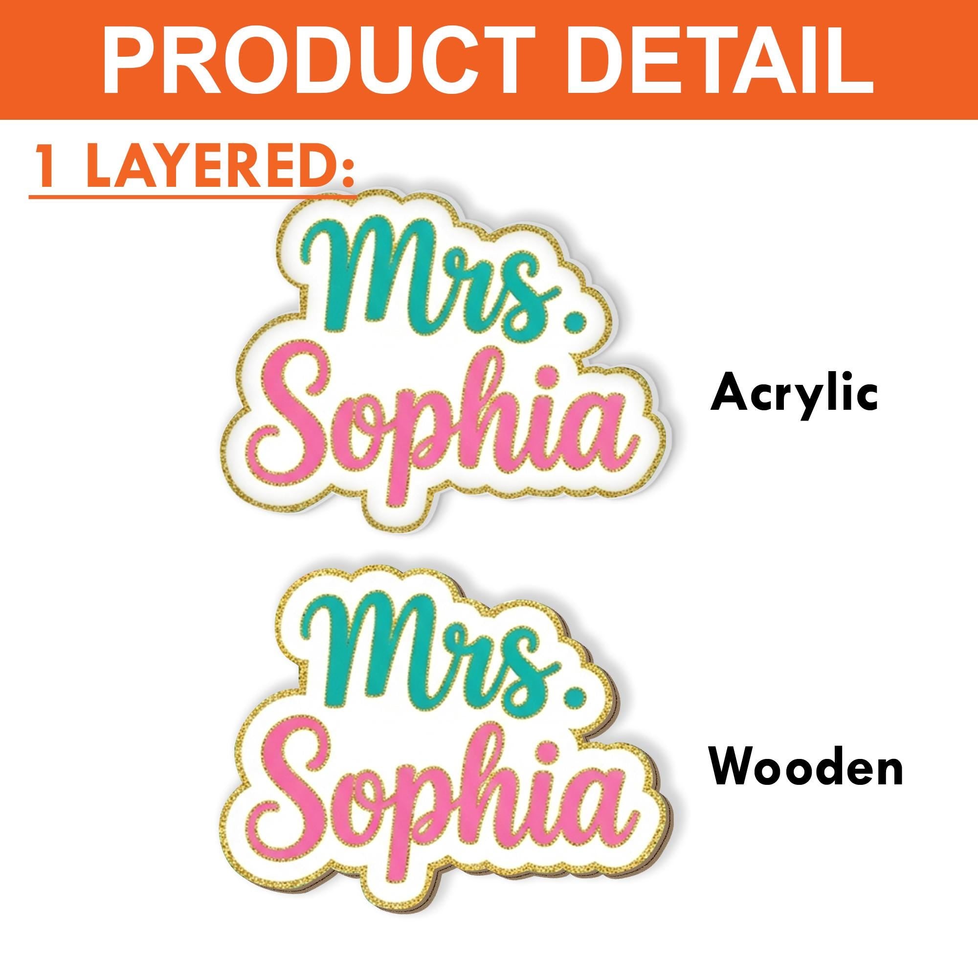 Custom Teacher Name Tag, Magnetic Glitter Badge for Teacher, Personalized Classroom ID, Cute School Staff Accessory, Back To School Gift