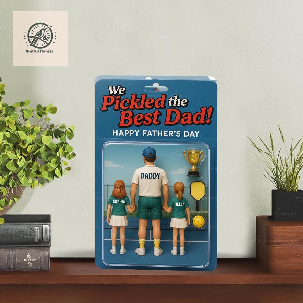 Personalized Pickle Dad Acrylic Block, Custom Dad Gift, Funny Father’s Day Gift, Pickle Lover Plaque,Unique Gift for Him,Sports Dad Keepsake