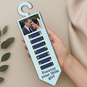 Father of the Bride Tie Hanger Gift, Custom Photo Wedding Gift from Daughter, Personalized Keepsake for Dad, Forever Your Little Girl