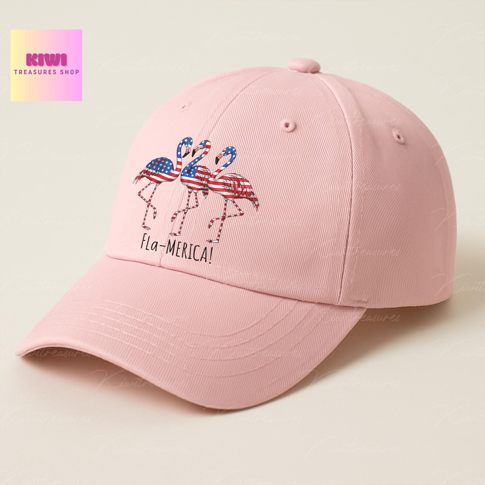 Patriotic Flamingo Hat, Fla-MERICA Cap, 4th of July USA Hat, Funny Summer Baseball Hat, American Flag Animal Hat, Patriotic Summer Hat