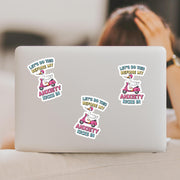 Funny Anxiety Sticker | Let’s Do This Before My Anxiety Kicks In | Scooter Goose Vinyl Decal | Mental Health Humor Laptop Sticker