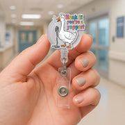 Silly Goose Nurse Badge Reel, Honk If You're a Yapper, Funny RN ID Holder, Goose Gift for Nurses, Animal Hospital Badge