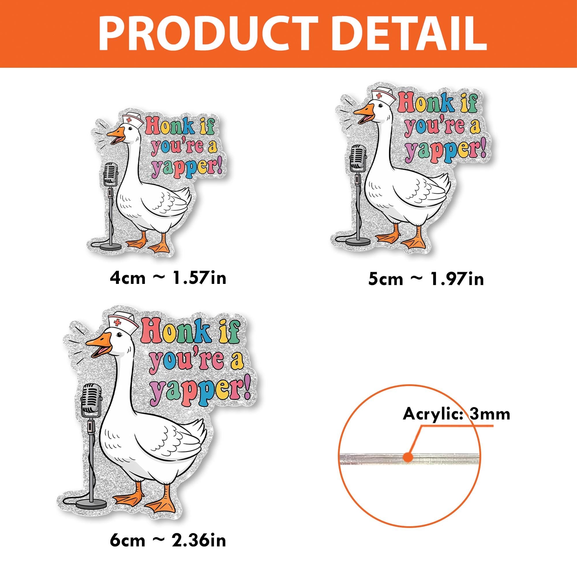 Silly Goose Nurse Badge Reel, Honk If You're a Yapper, Funny RN ID Holder, Goose Gift for Nurses, Animal Hospital Badge