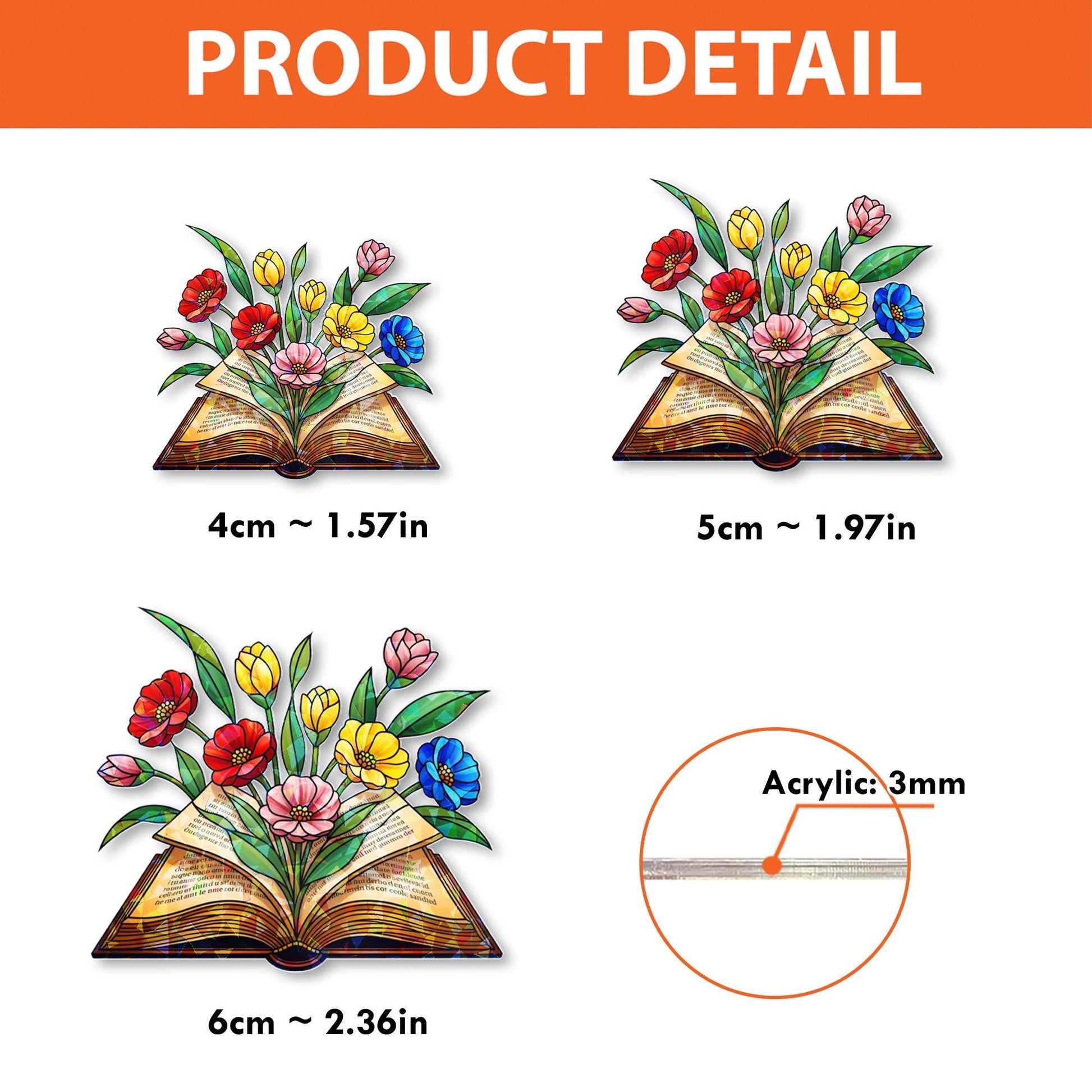 Floral Book Badge Reel | Colorful Flower Book ID Holder for Teachers, Librarians, Book Lovers | Retractable Clip for Work or School