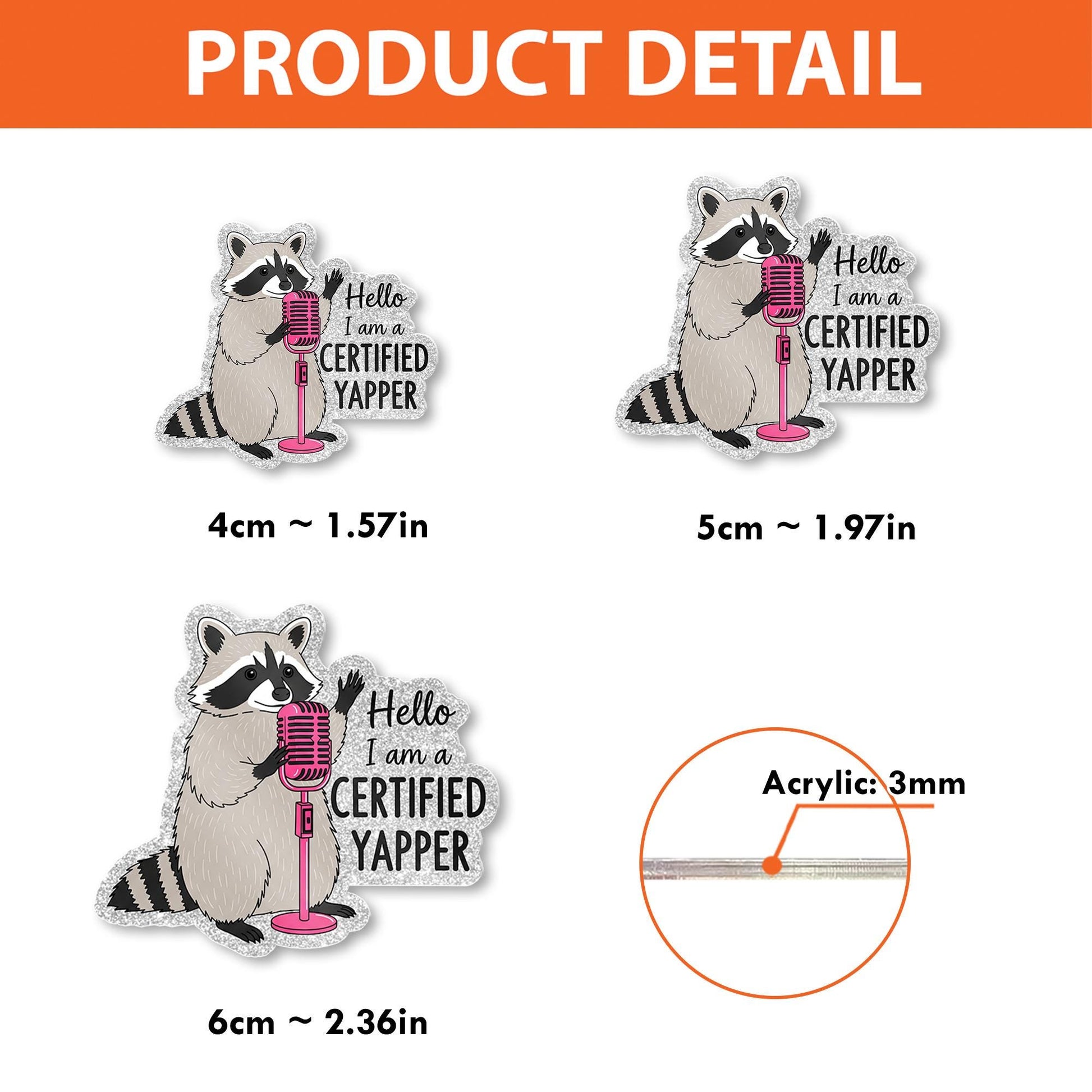 Certified Yapper Raccoon Badge Reel – Funny Retractable ID Holder for Talkative Nurses, Teachers, Office Staff – Cute Clip Accessory