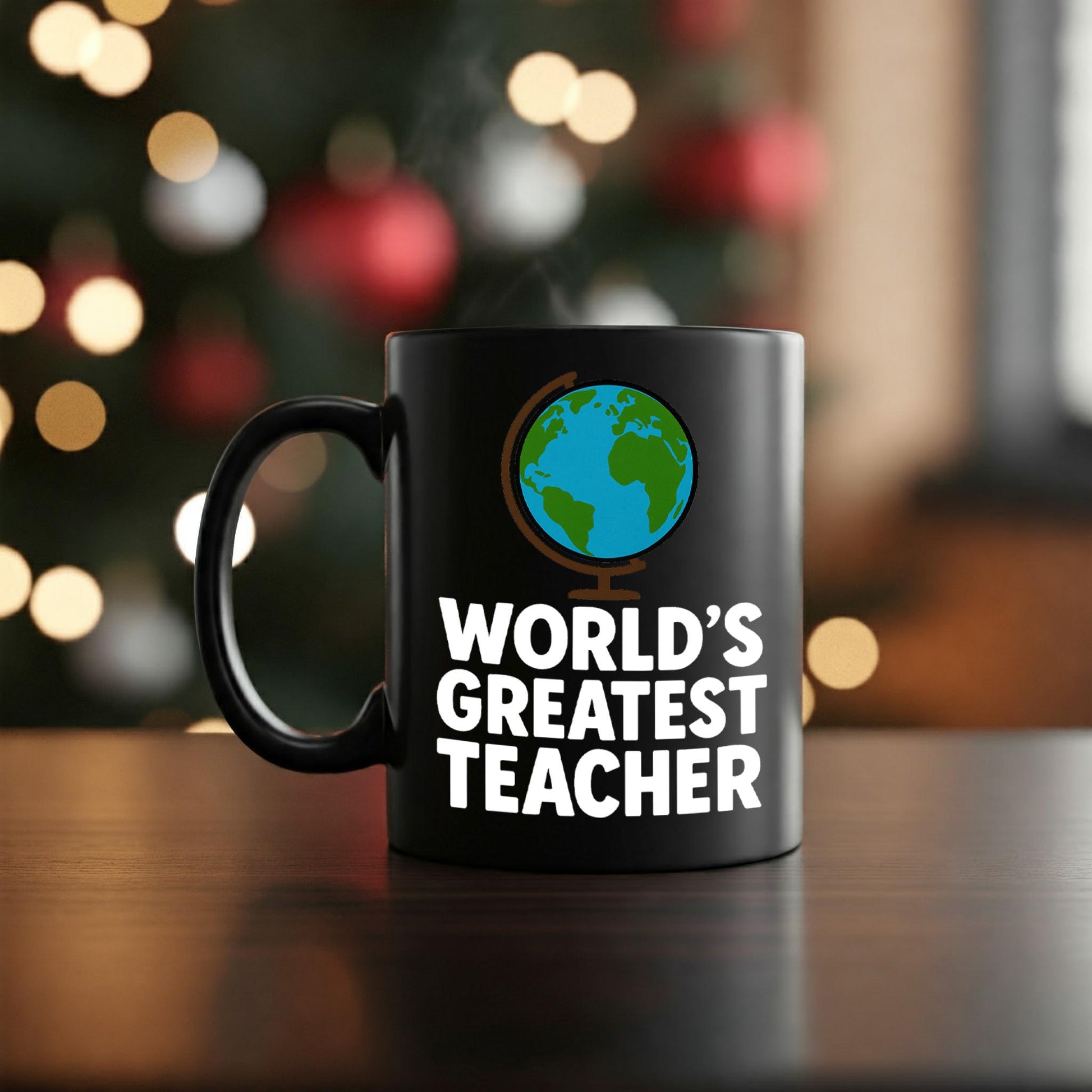 World's Greatest Teacher Mug | Back to School Coffee Cup | Teacher Appreciation Gift | Globe Teacher Mug | Educator Office Gift