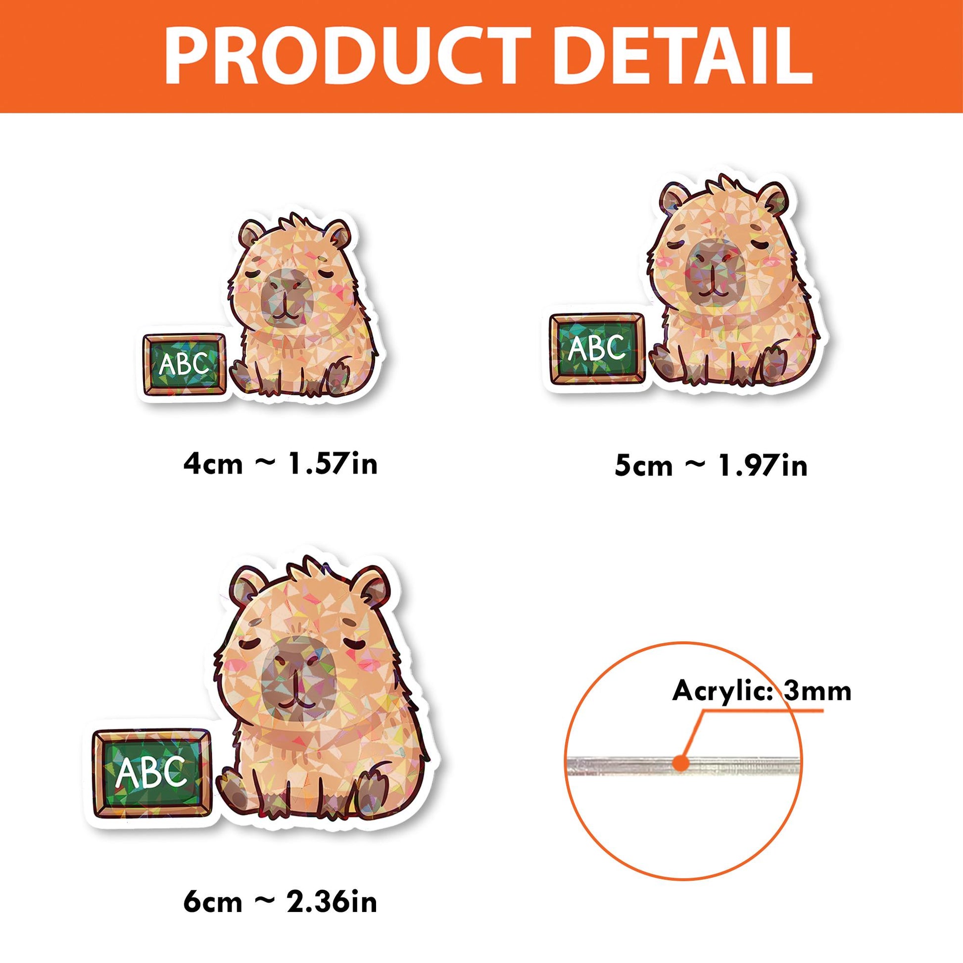 Capybara Teacher Badge Reel | Cute Animal ID Holder | ABC Chalkboard Clip | Retractable Reel for Back to School | Teacher Gift Idea