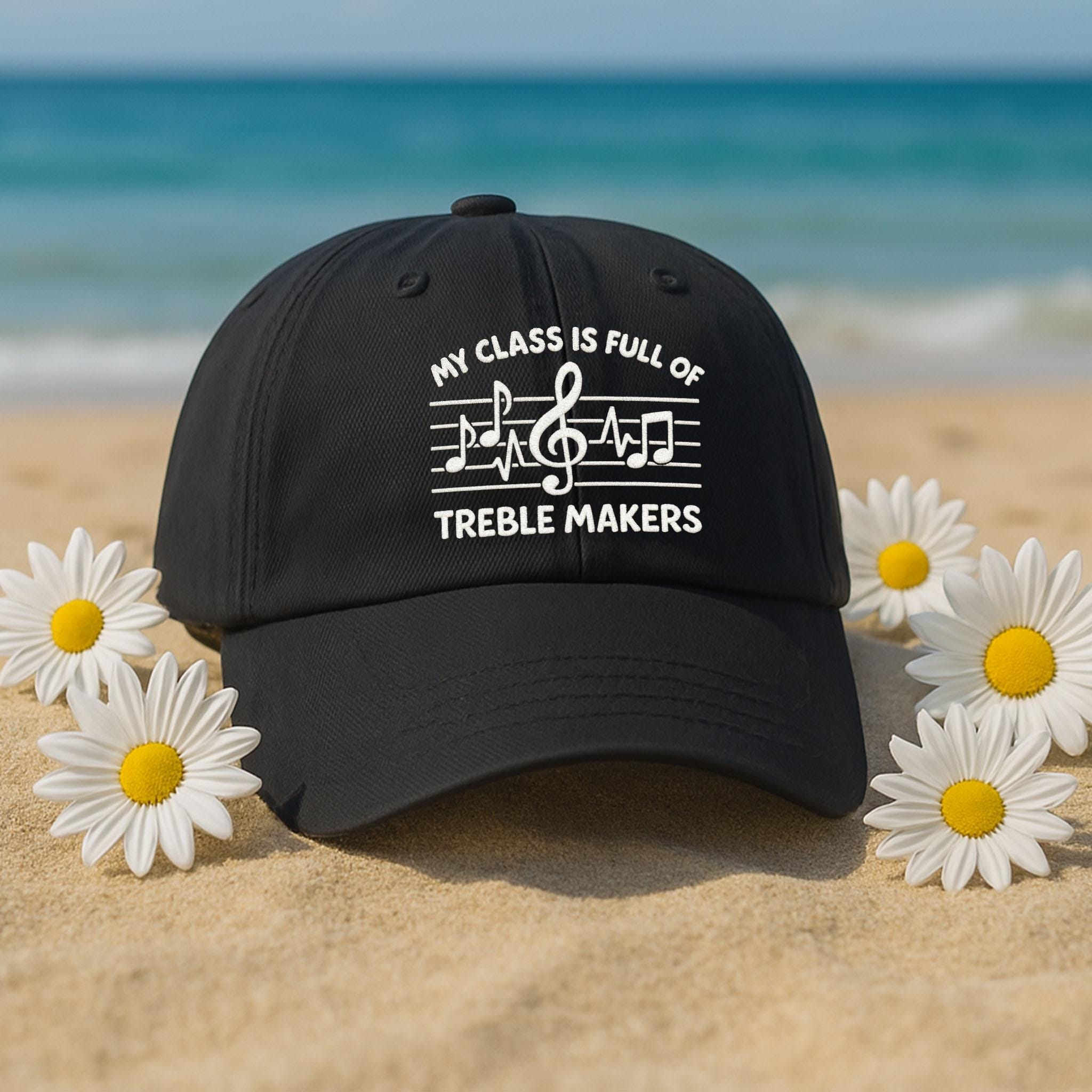 Funny Music Teacher Embroidered Hat, Music Hat, Treble Makers Hat, Music Class Gift, Music Notes Cap, Band Teacher Gift, Classroom Humor Hat
