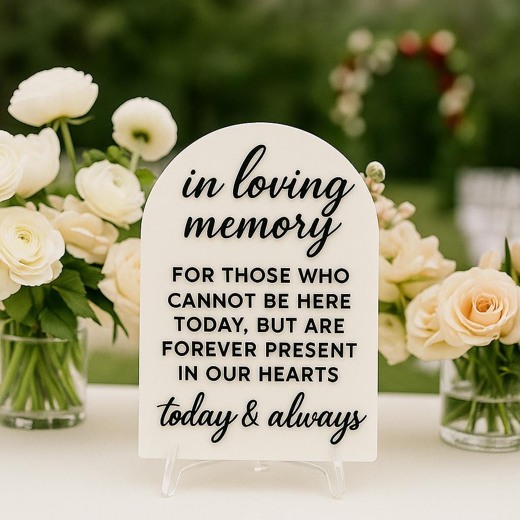 In Loving Memory Wedding Sign, Memorial Table Decor, Remembrance Sign, 2 Layer Wooden Sign, Wedding Memorial Keepsake