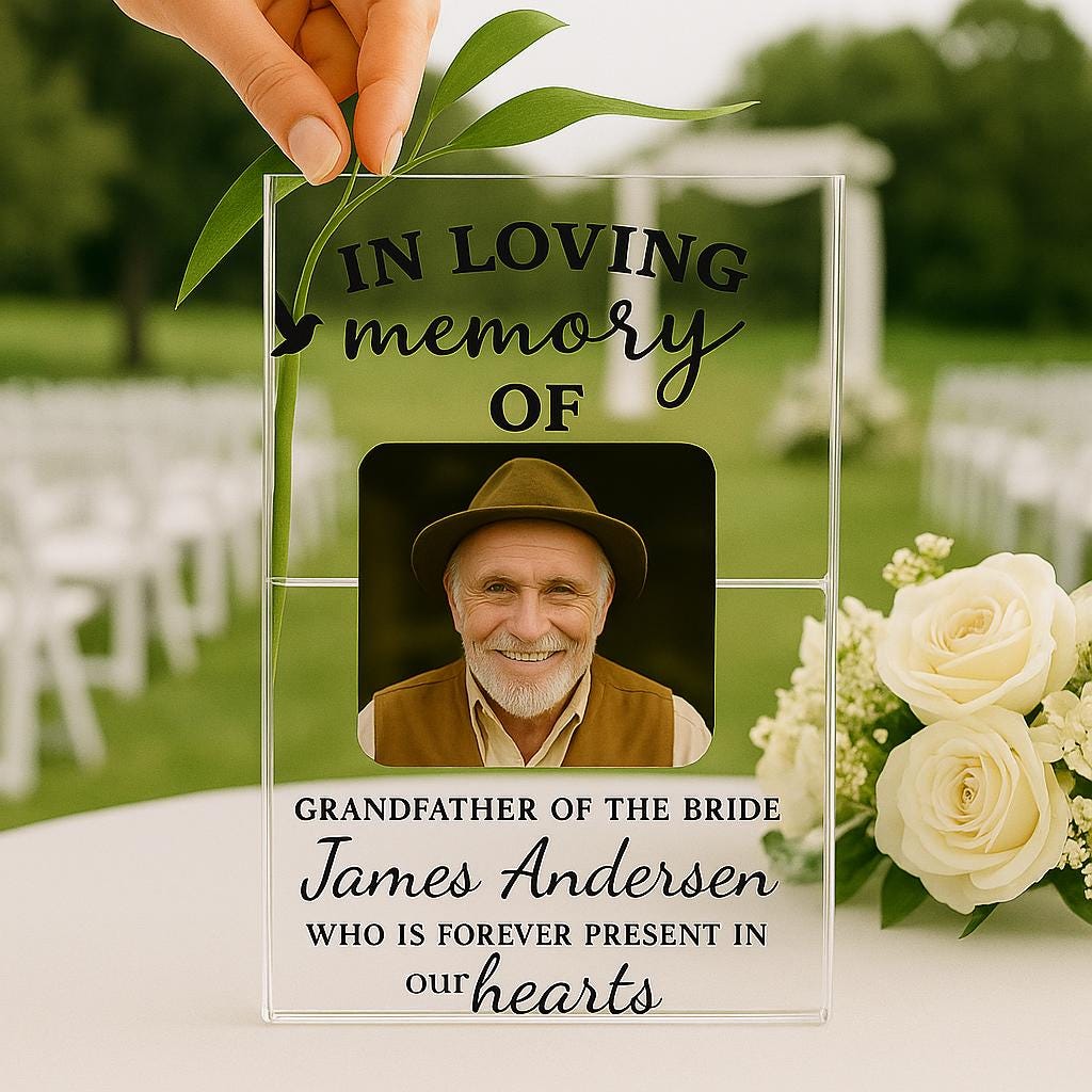 Custom Wedding Memorial Book Vase, Personalized In Loving Memory Photo Vase, Memorial Decor for Ceremony, Tribute to Loved One