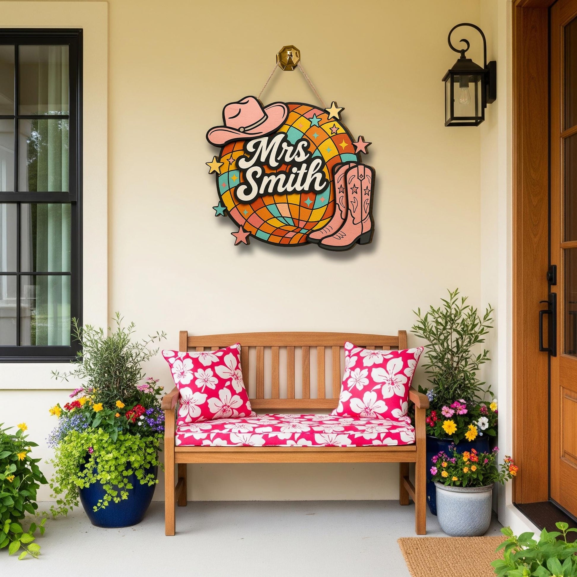 Custom Teacher Door Sign, Western 3D Wood Sign for Teacher, Back to School Decor, Cowgirl Boots and Hat Name Sign, Western Classroom Decor