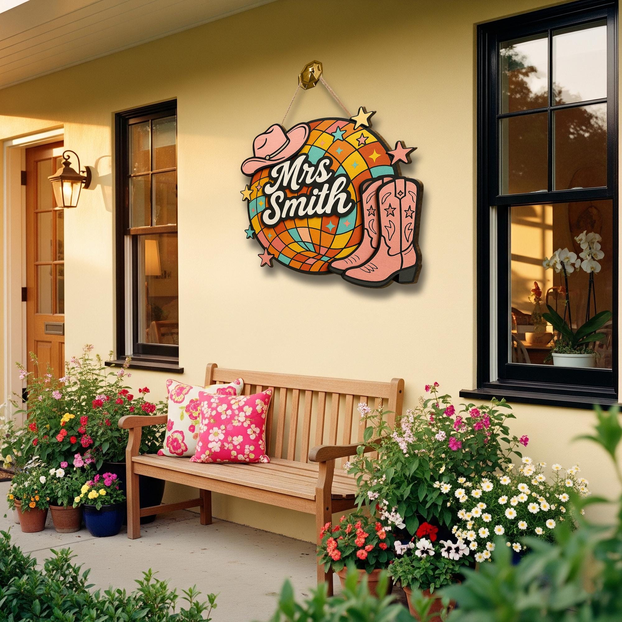 Custom Teacher Door Sign, Western 3D Wood Sign for Teacher, Back to School Decor, Cowgirl Boots and Hat Name Sign, Western Classroom Decor