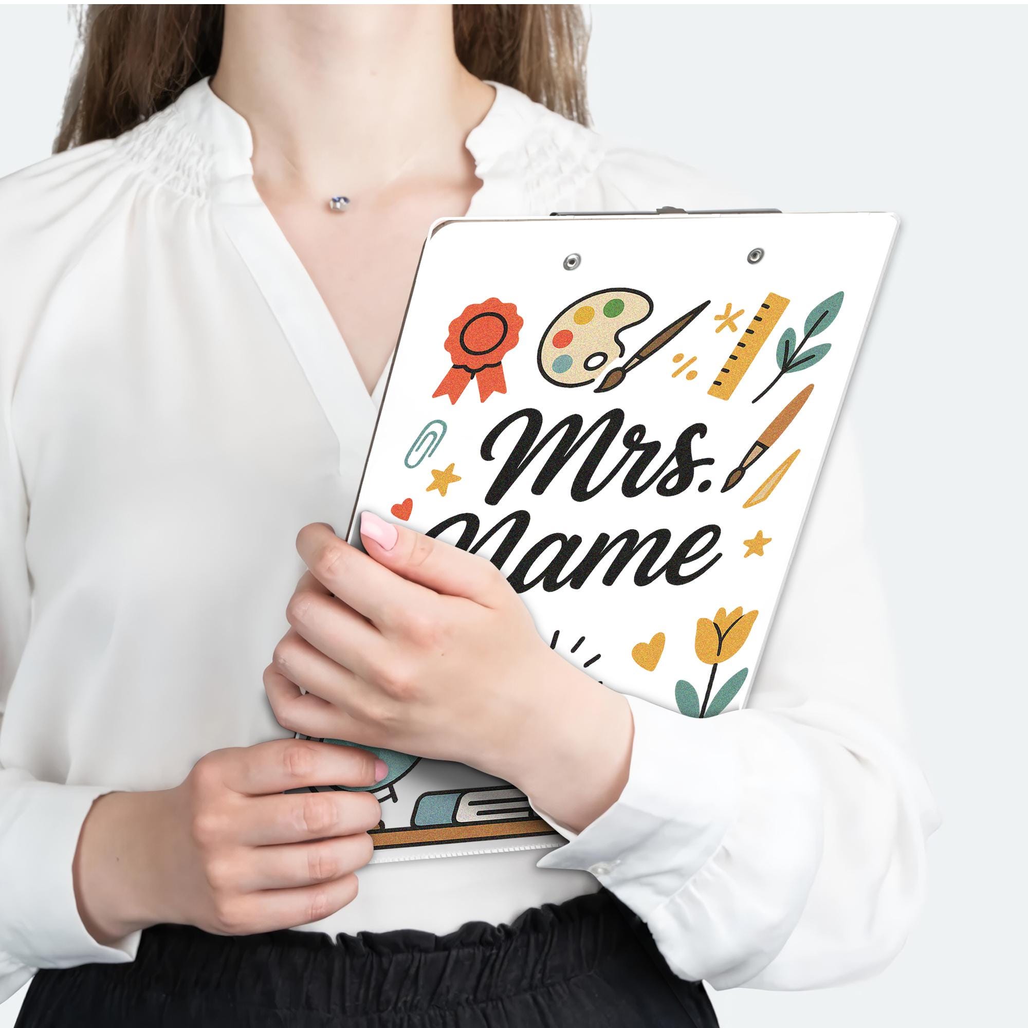 Custom Teacher Clipboard, Personalized Back to School Clipboard, Educational Art Design, Classroom Gift for Teachers and Educators