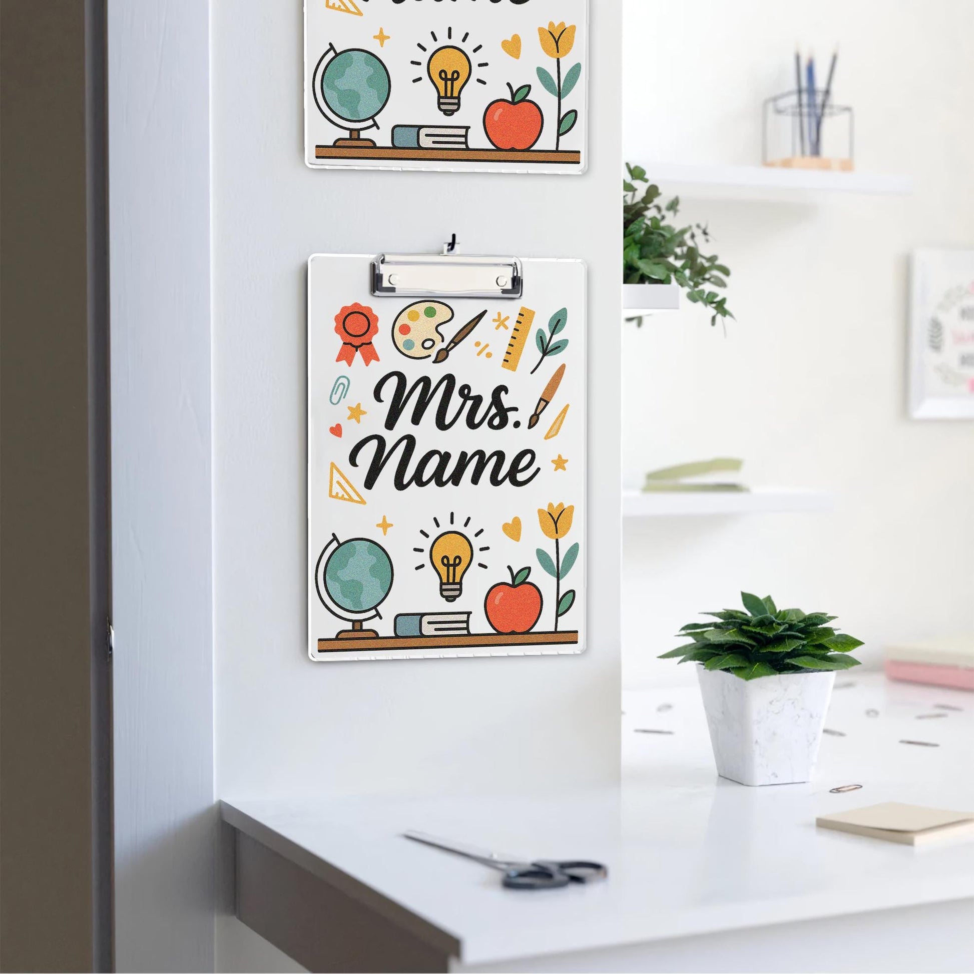 Custom Teacher Clipboard, Personalized Back to School Clipboard, Educational Art Design, Classroom Gift for Teachers and Educators