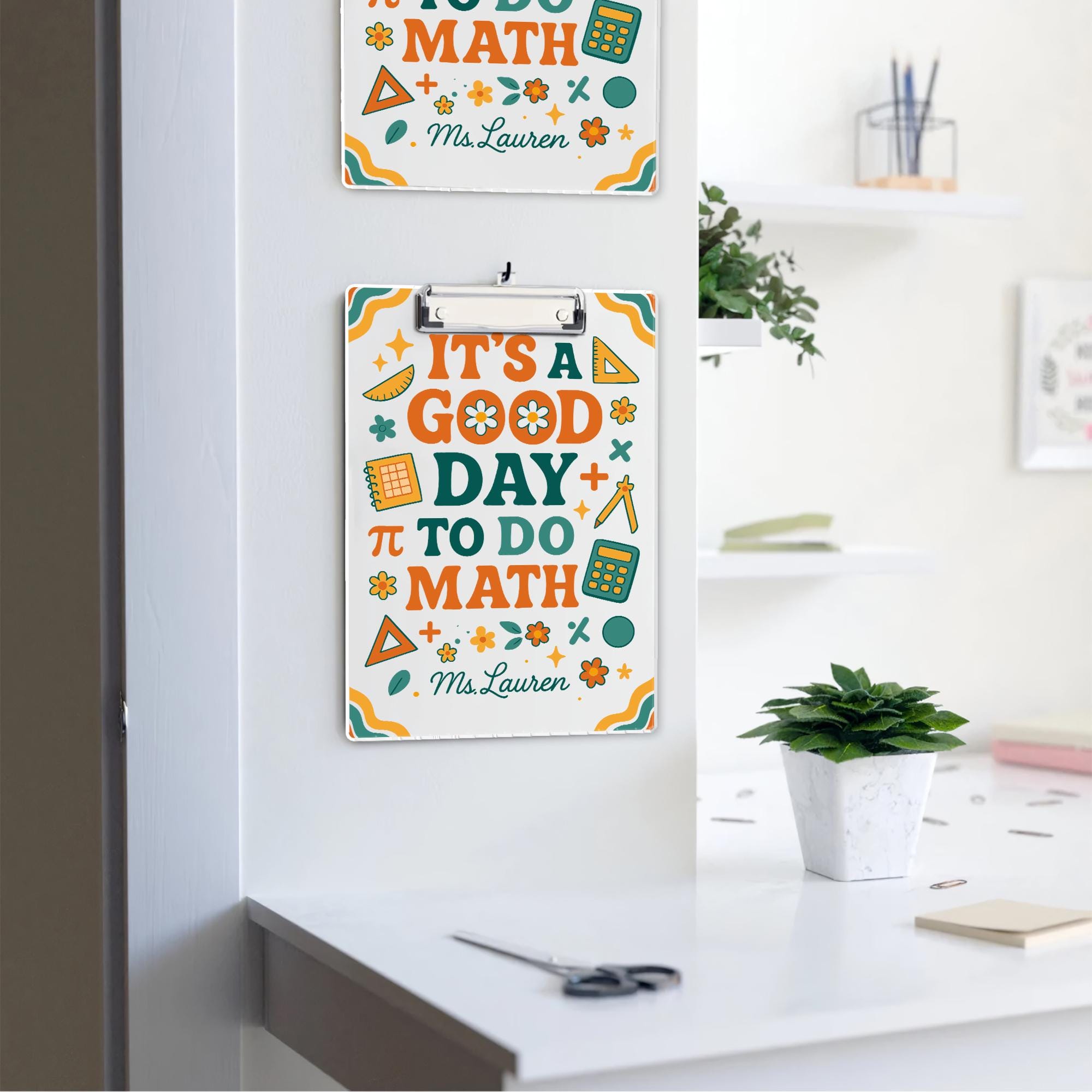 Personalized Math Teacher Clipboard, It's a Good Day to Do Math, Custom Back to School Gift, Fun Classroom Clipboard for Educators