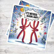 Funny Mitosis Sticker – Science Humor Chromosome Art – Biology Teacher Gift – Cute Nerdy Back to School Sticker