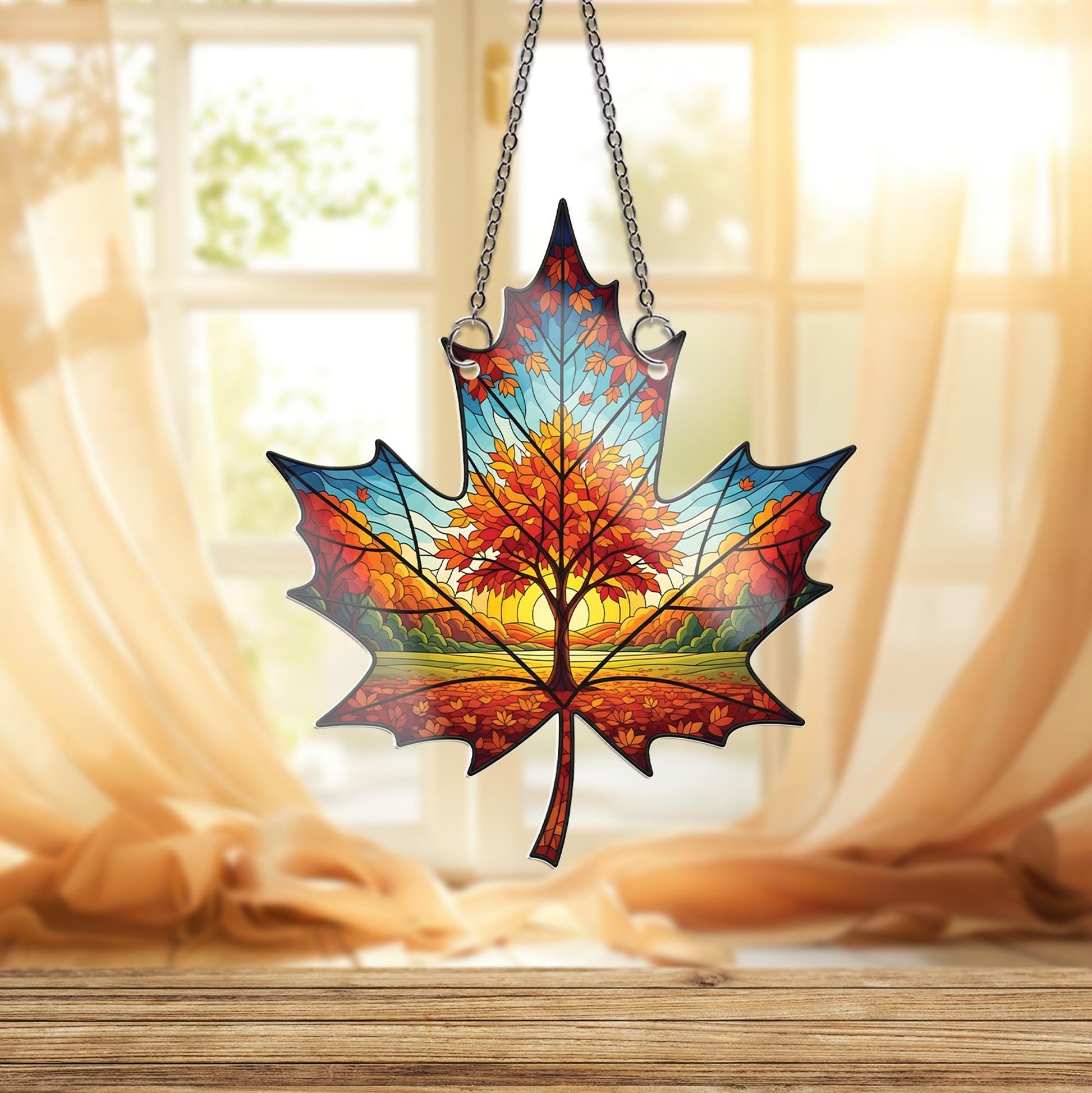 Elegant Butterfly Stained Glass Suncatcher - Vibrant Window Art Gift