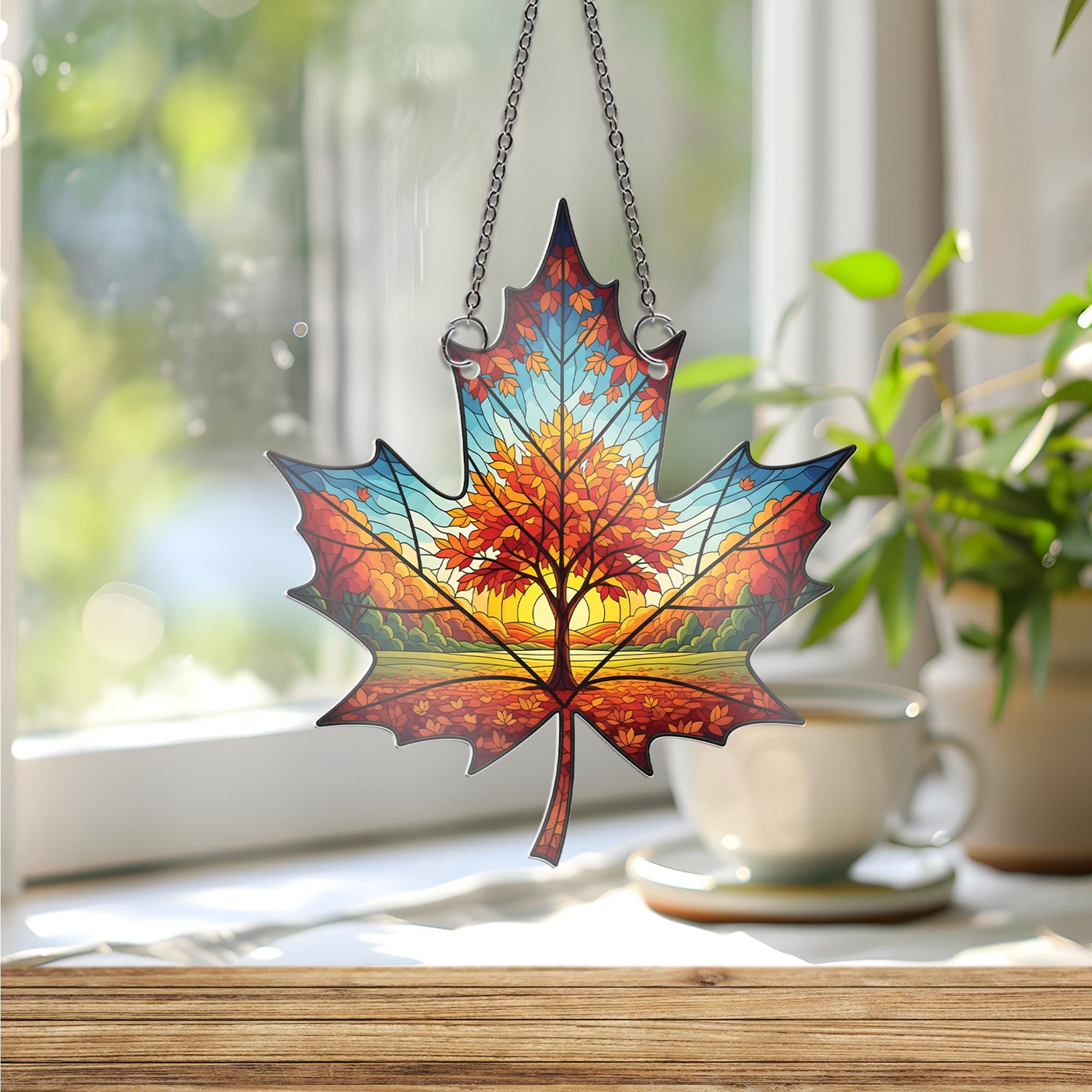 Elegant Butterfly Stained Glass Suncatcher - Vibrant Window Art Gift