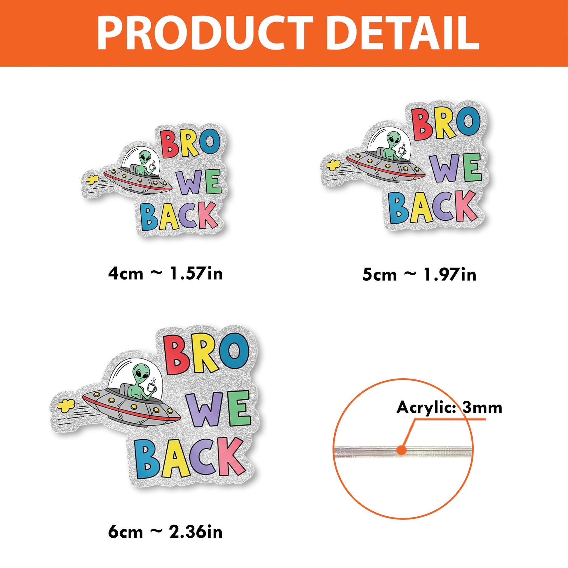 Funny Alien Badge Reel – Bro We Back Badge Holder – Cute Teacher Badge Clip – Back to School Gift – Retractable ID Name Tag Reel