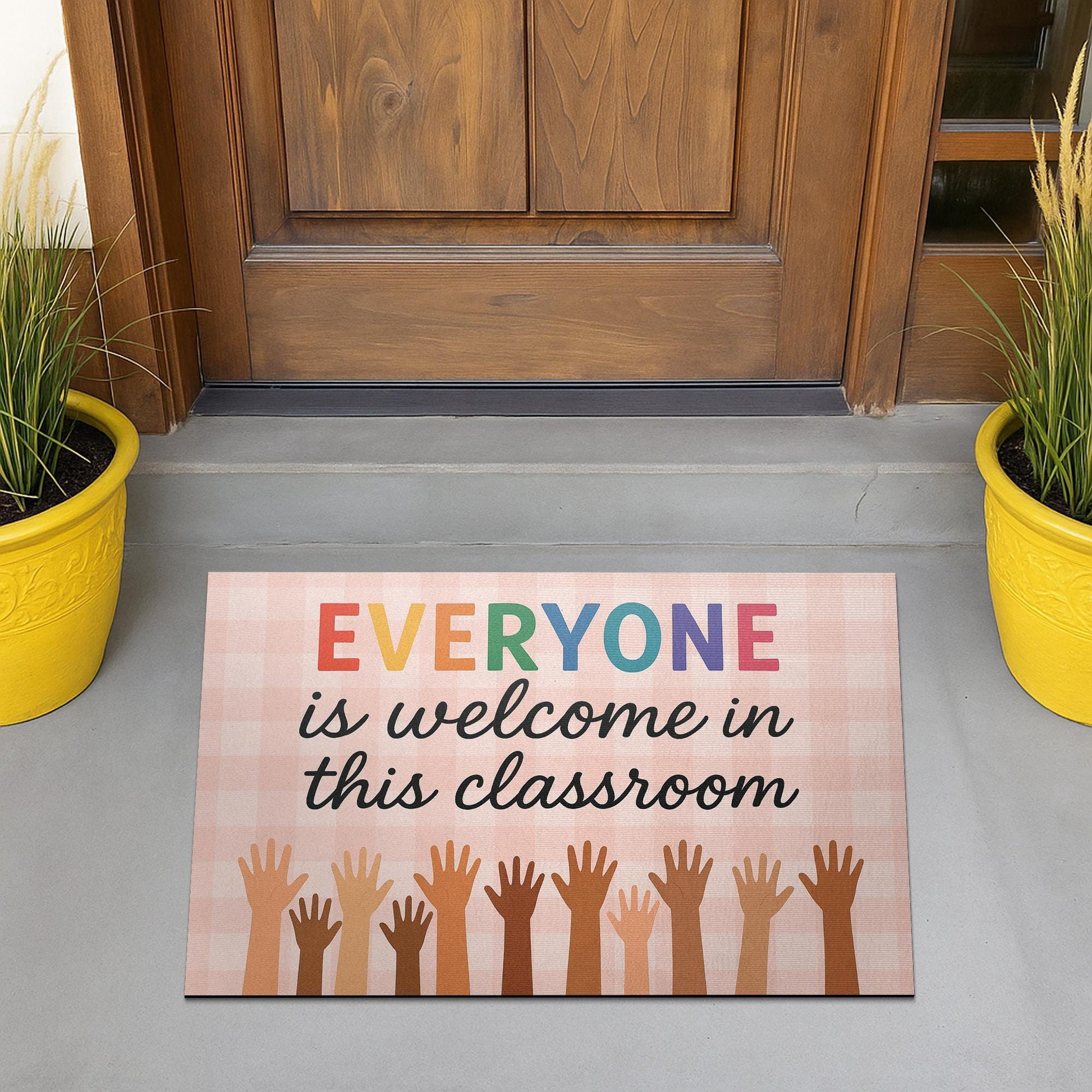 Inclusive Classroom Doormat, Everyone is Welcome Mat, Back to School Teacher Rug, Diversity Door Decor, Classroom Entry Sign