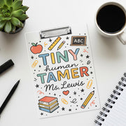Tiny Human Tamer Teacher Clipboard, Personalized Acrylic Dry Erase Board for Teacher, Cute Classroom Gift for Educators