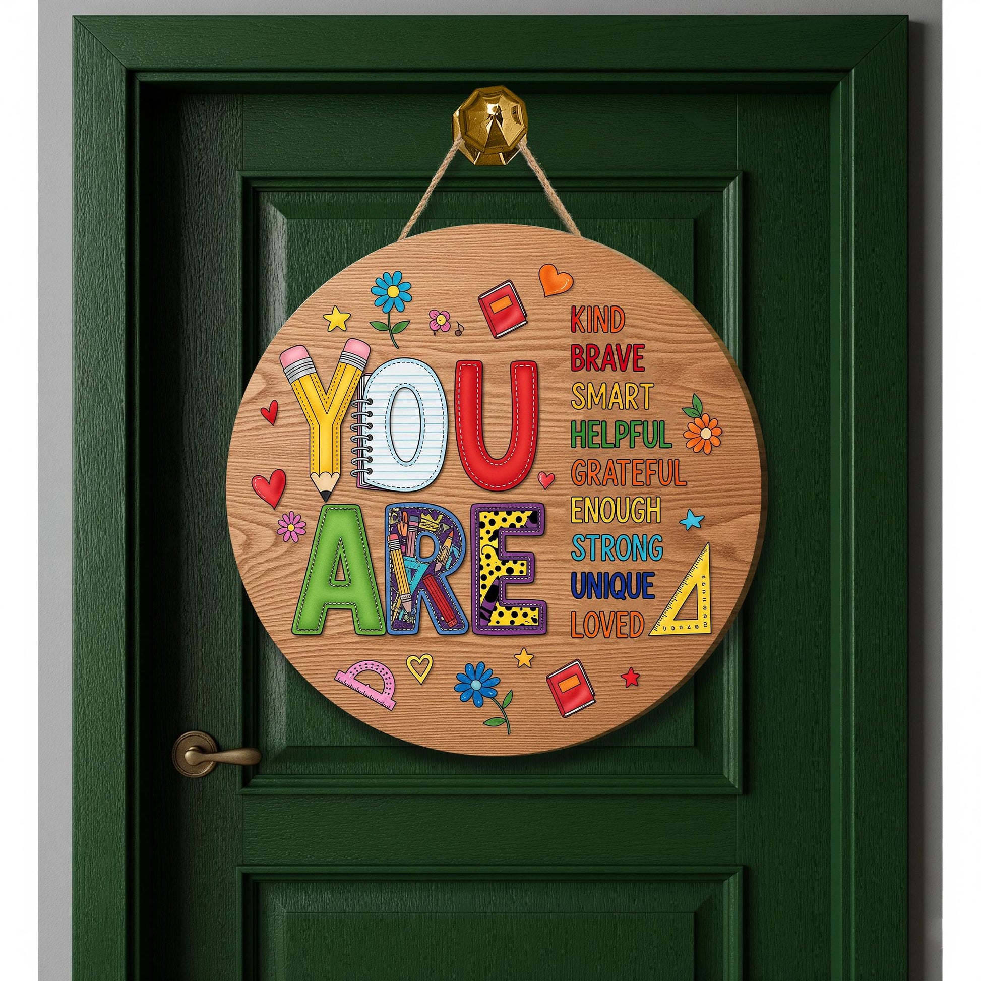 Custom Teacher Doorsign 3D Laser Cut, Back To School Gift, Teacher Appreciation Gift, Teacher Door Hanger, Teacher Gift, Classroom Decor