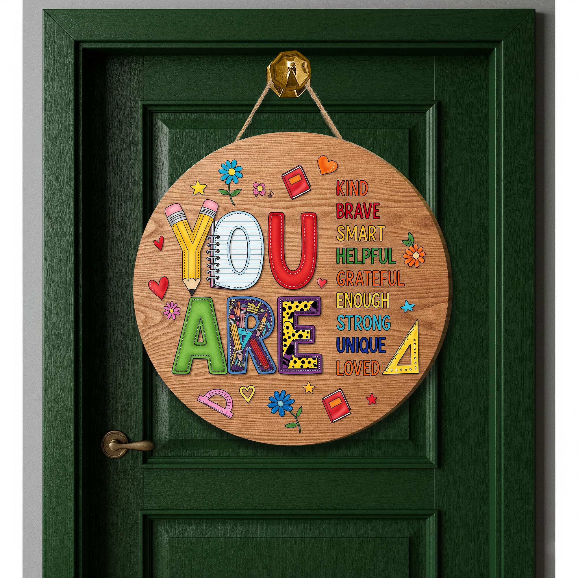 Custom Teacher Doorsign 3D Laser Cut, Back To School Gift, Teacher Appreciation Gift, Teacher Door Hanger, Teacher Gift, Classroom Decor