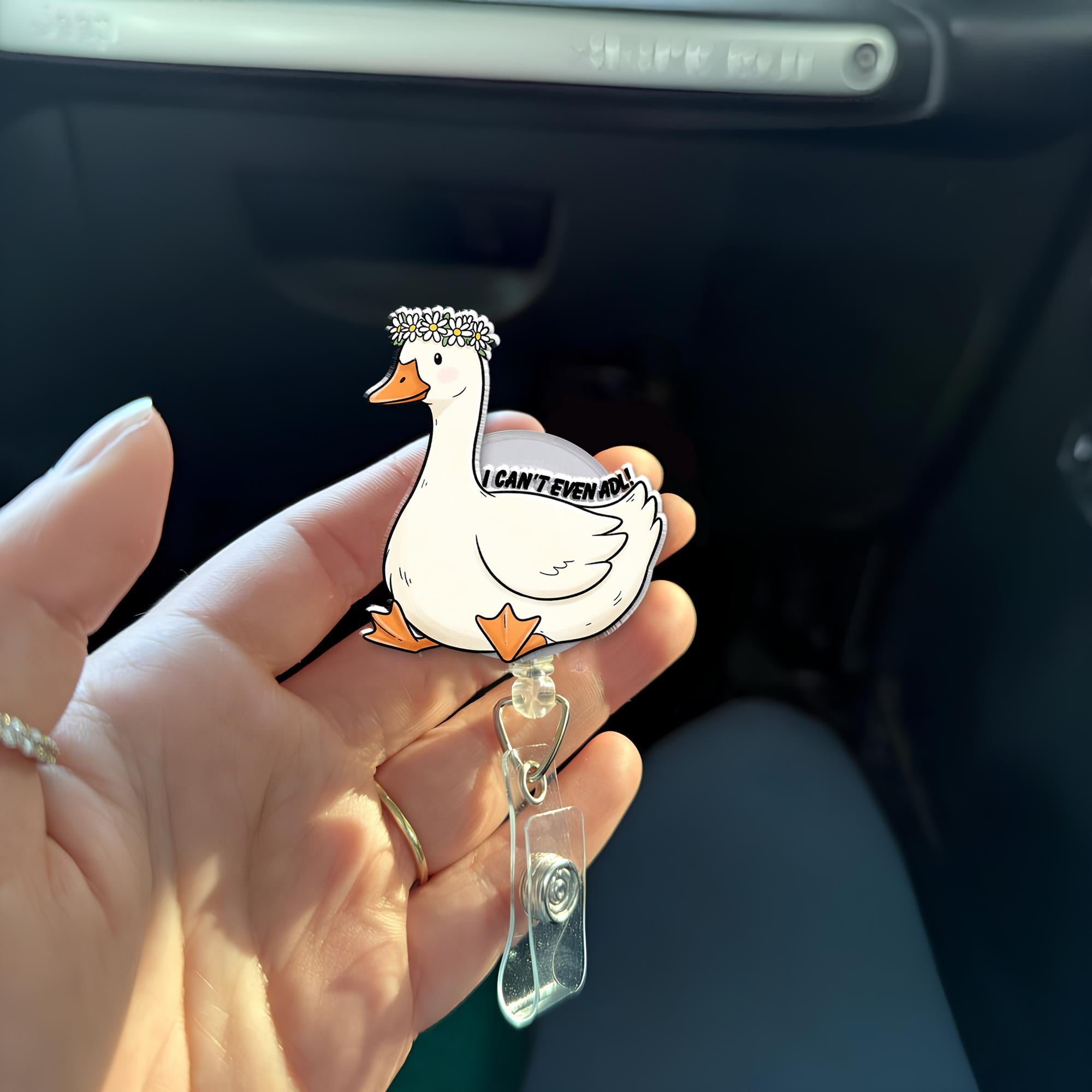 Silly Goose ADL Badge Reel, OT Gift Idea, Funny Occupational Therapy ID Holder, Duck Badge Clip, Cute Therapist Badge Reel