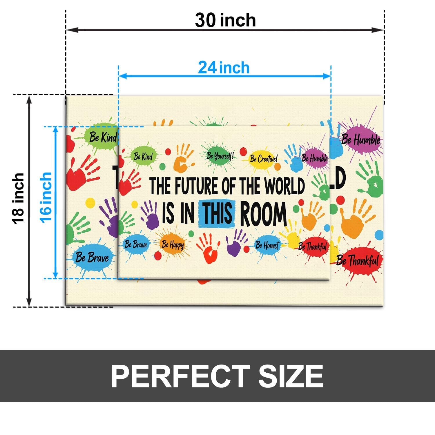 Colorful Classroom Doormat, Motivational Rug for Teachers, Future Leaders Mat, Welcome Back to School Gift, Positive Quote Decor