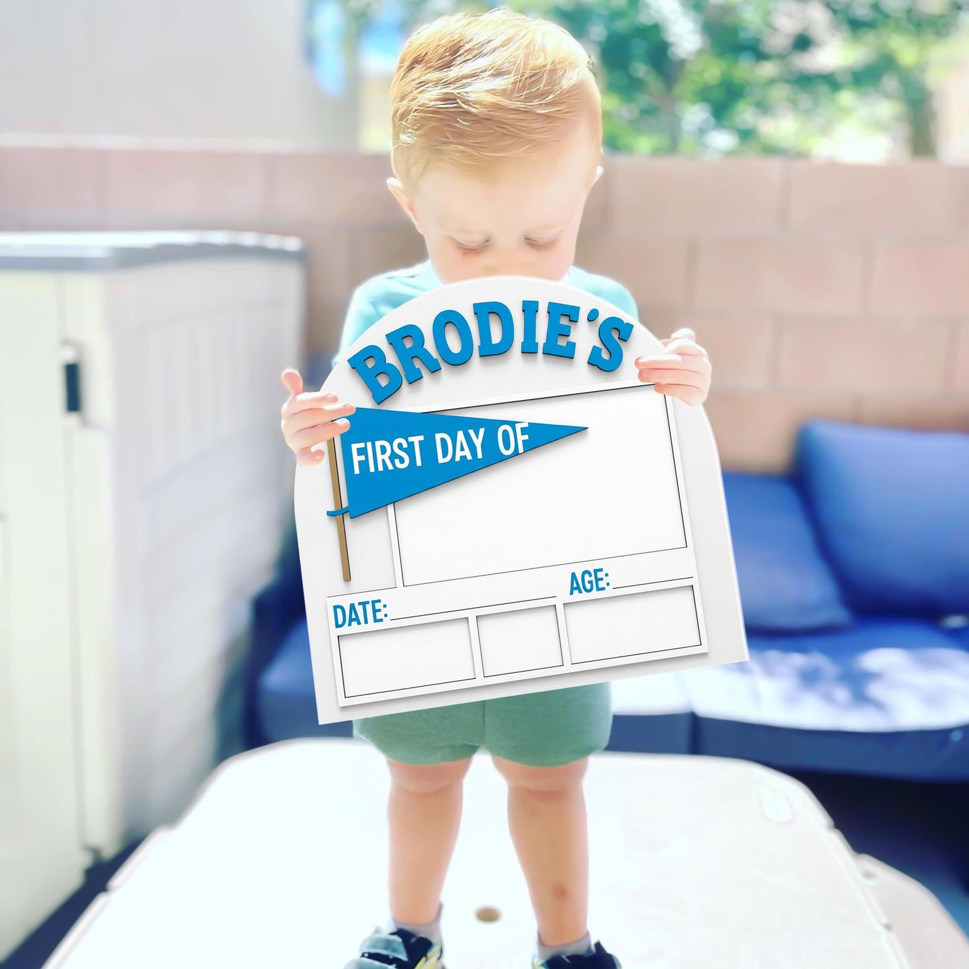 Reusable First Day of School Board, Personalized Kids Back to School Sign, School Photo Prop, Reusable Milestone Board, Name Sign