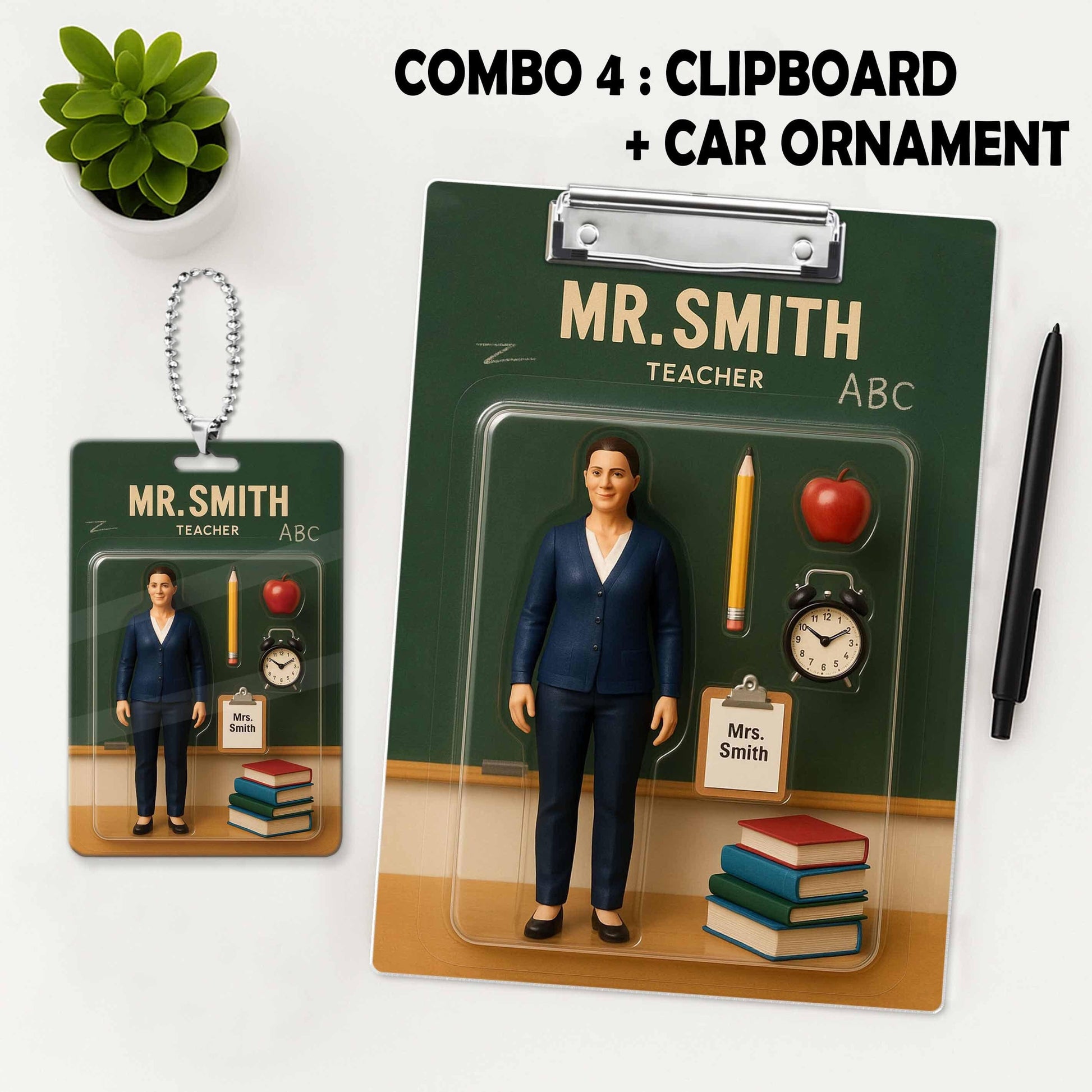Custom Teacher Clipboard Gift, Personalized Classroom Decor, Teacher Appreciation, Back to School, Unique Desk Name Sign, Teacher Supplies