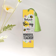 Bee Teacher Bookmark, Thank You Teacher Gift, Bee Theme Bookmark, Back to School Gift, Cute Pun Bookmark for Educators