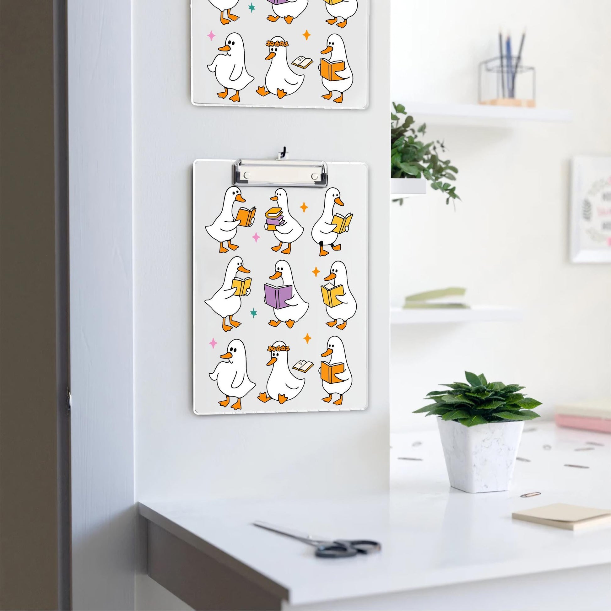 Funny Silly Goose Clipboard, Cute Goose Reading Clipboard, Silly Goose Gift for Teachers, Student Stationery, Kawaii Animal Office Supply