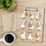 Funny Silly Goose Clipboard, Cute Goose Reading Clipboard, Silly Goose Gift for Teachers, Student Stationery, Kawaii Animal Office Supply