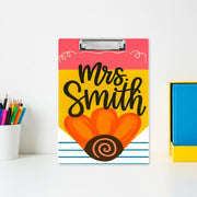 Personalized Teacher Clipboard – Cute Pencil Design with Custom Name for Teachers, Educators, Fun and Colorful Back to School Classroom Gift