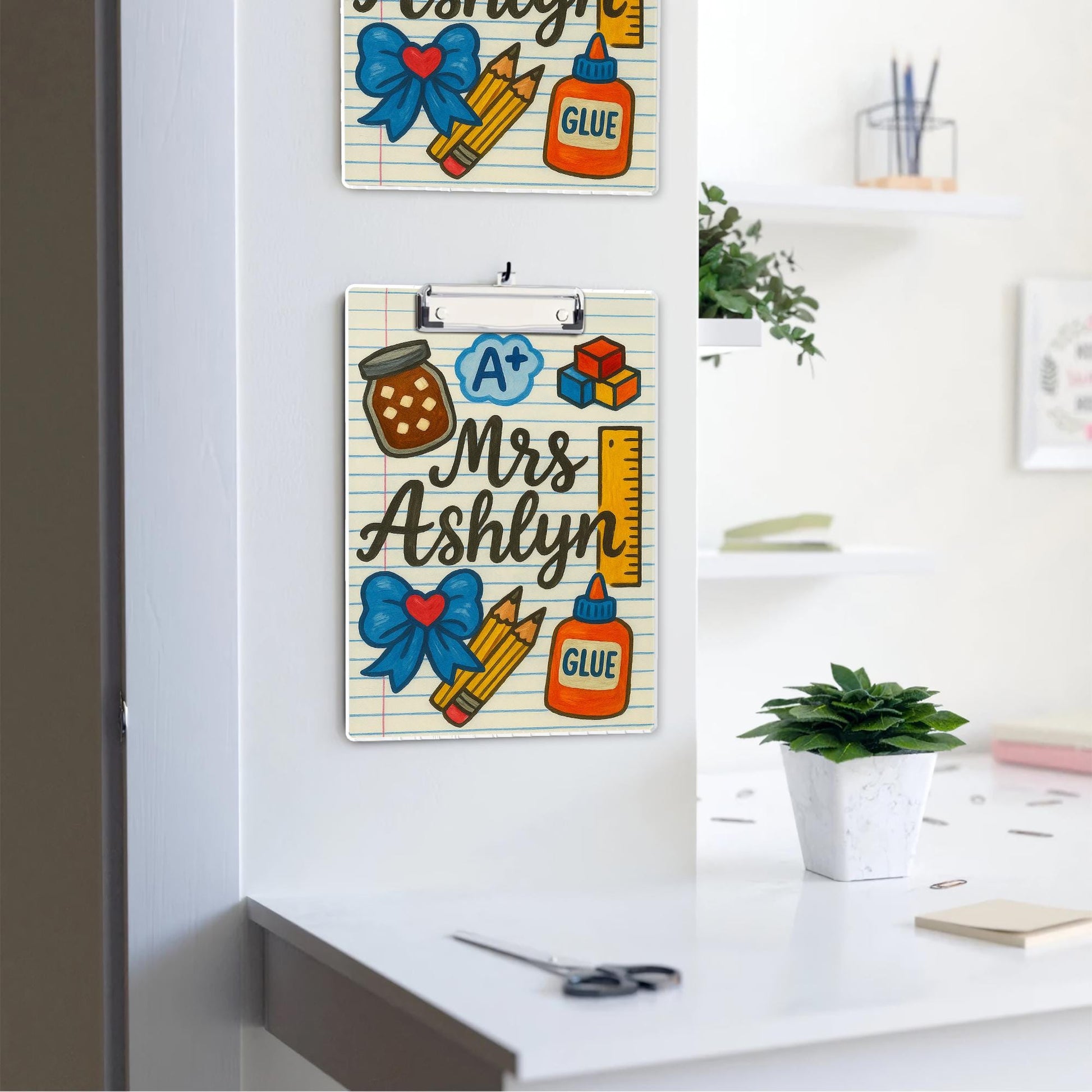 Personalized Teacher Clipboard, Custom Name School Clipboard, Cute Classroom Gift for Teachers, Back to School Teacher Supplies