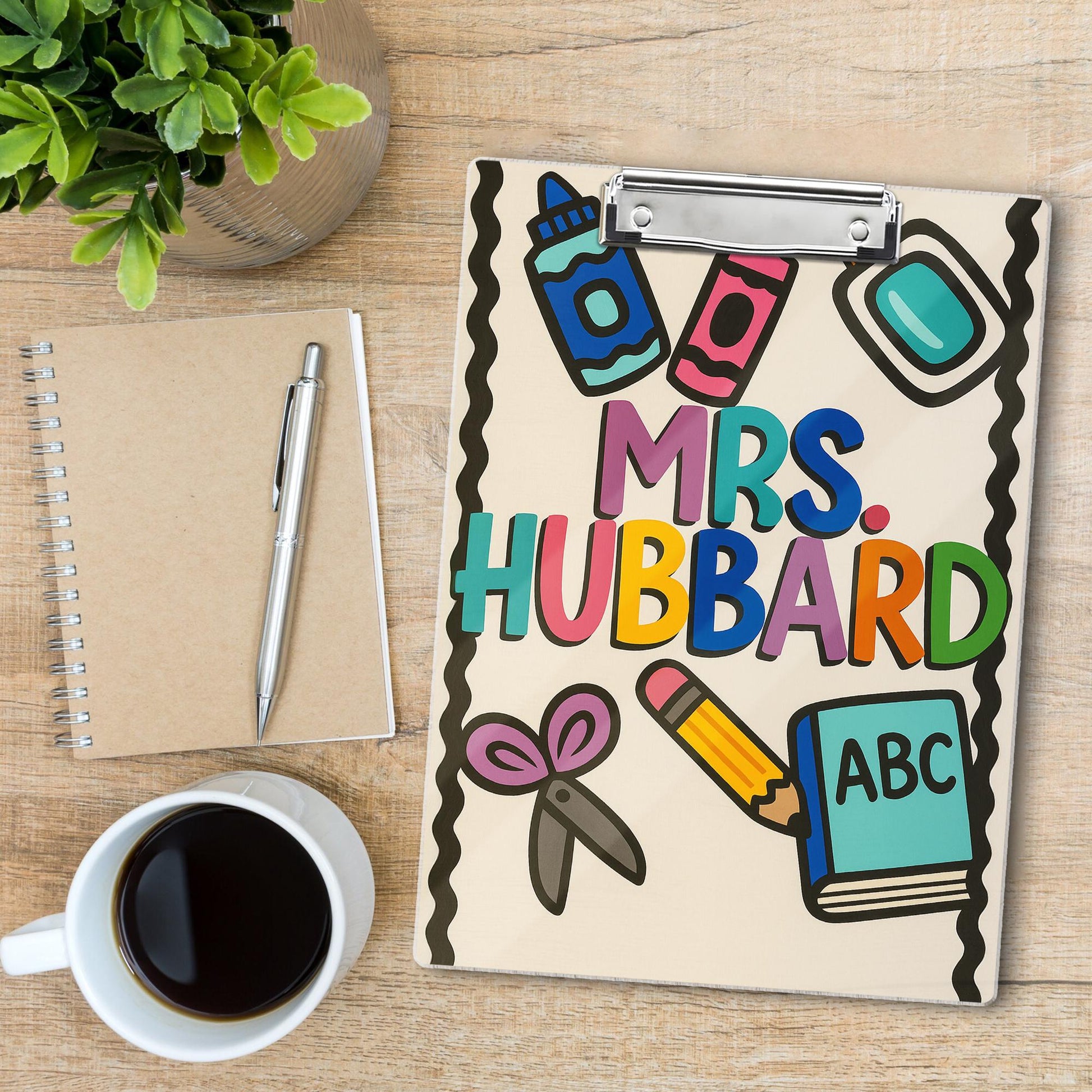 Custom Teacher Clipboard, Personalized Name Clipboard for School, Cute Back to School Gift, Teacher Supplies, Classroom Accessory