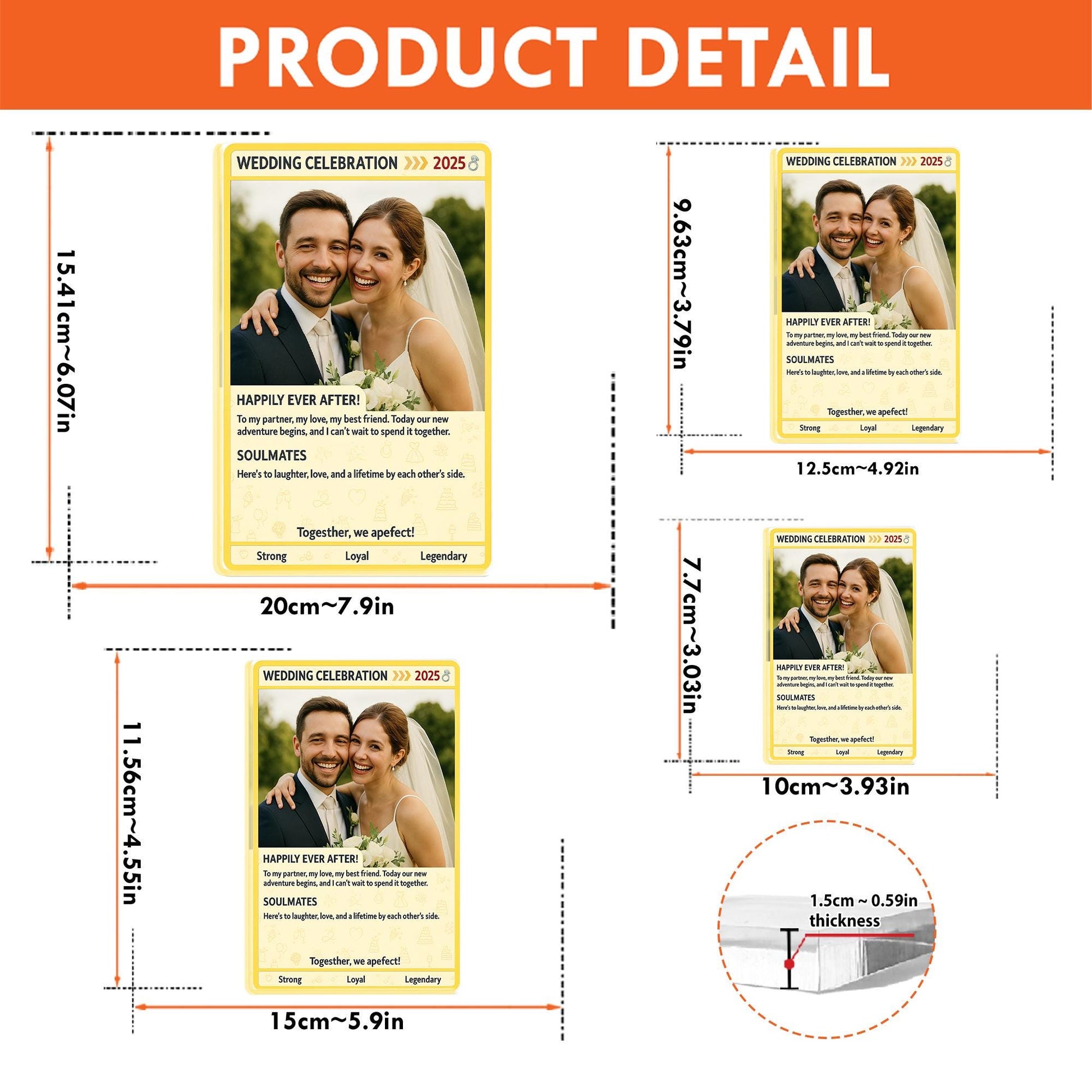 Personalized Wedding Trading Card Gift, Custom Photo Acrylic Block for Anniversary, Gamer Couple Keepsake Plaque, Unique Desk Display