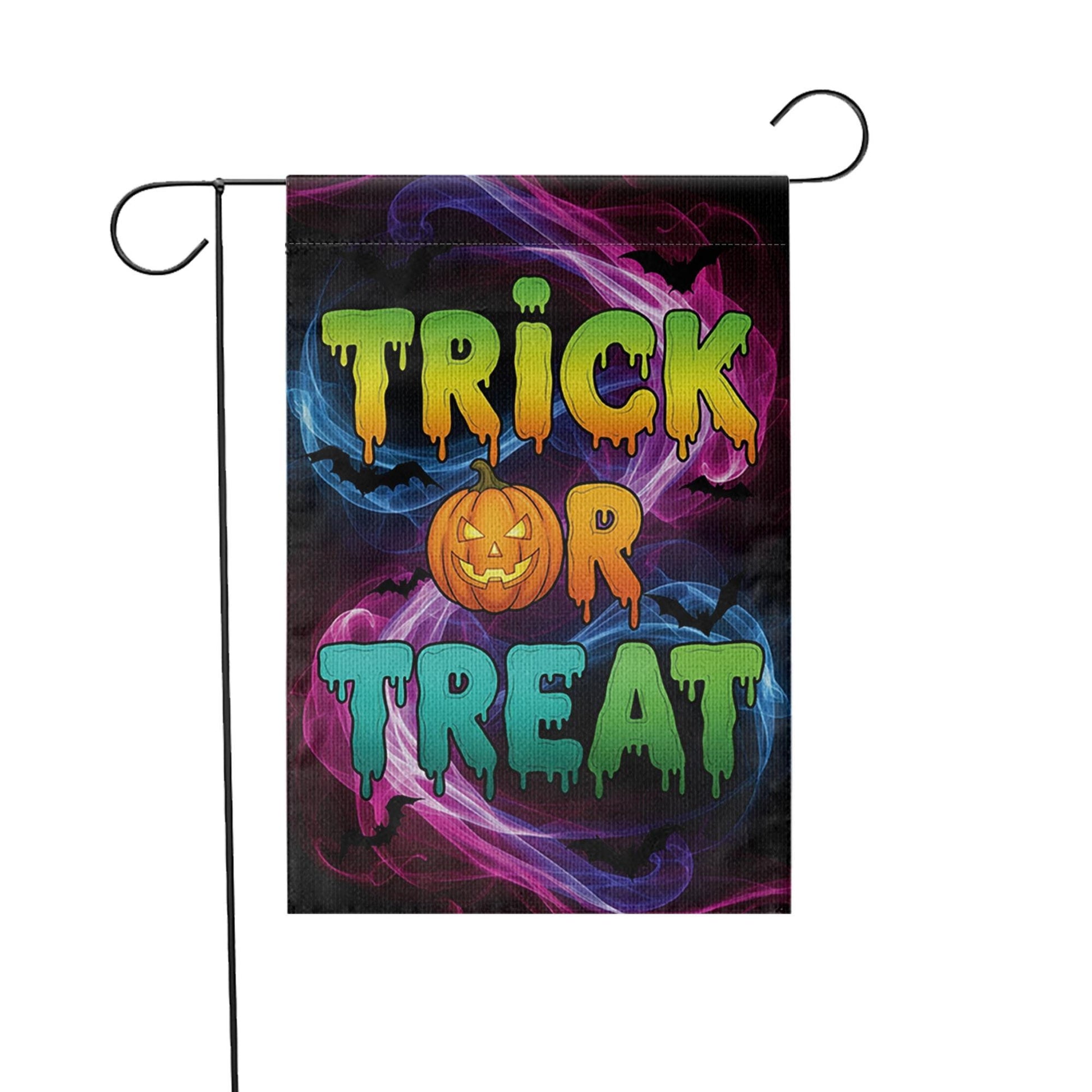 Trick or Treat Halloween Garden Flag, Spooky Yard Decor, Fun Fall House Banner, Vibrant Double Sided Flag