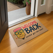 Welcome Back Teacher Doormat, Funny Pencil Classroom Rug, Back to School Entry Mat, Cute Teacher Decor, Excited You Are Here Mat