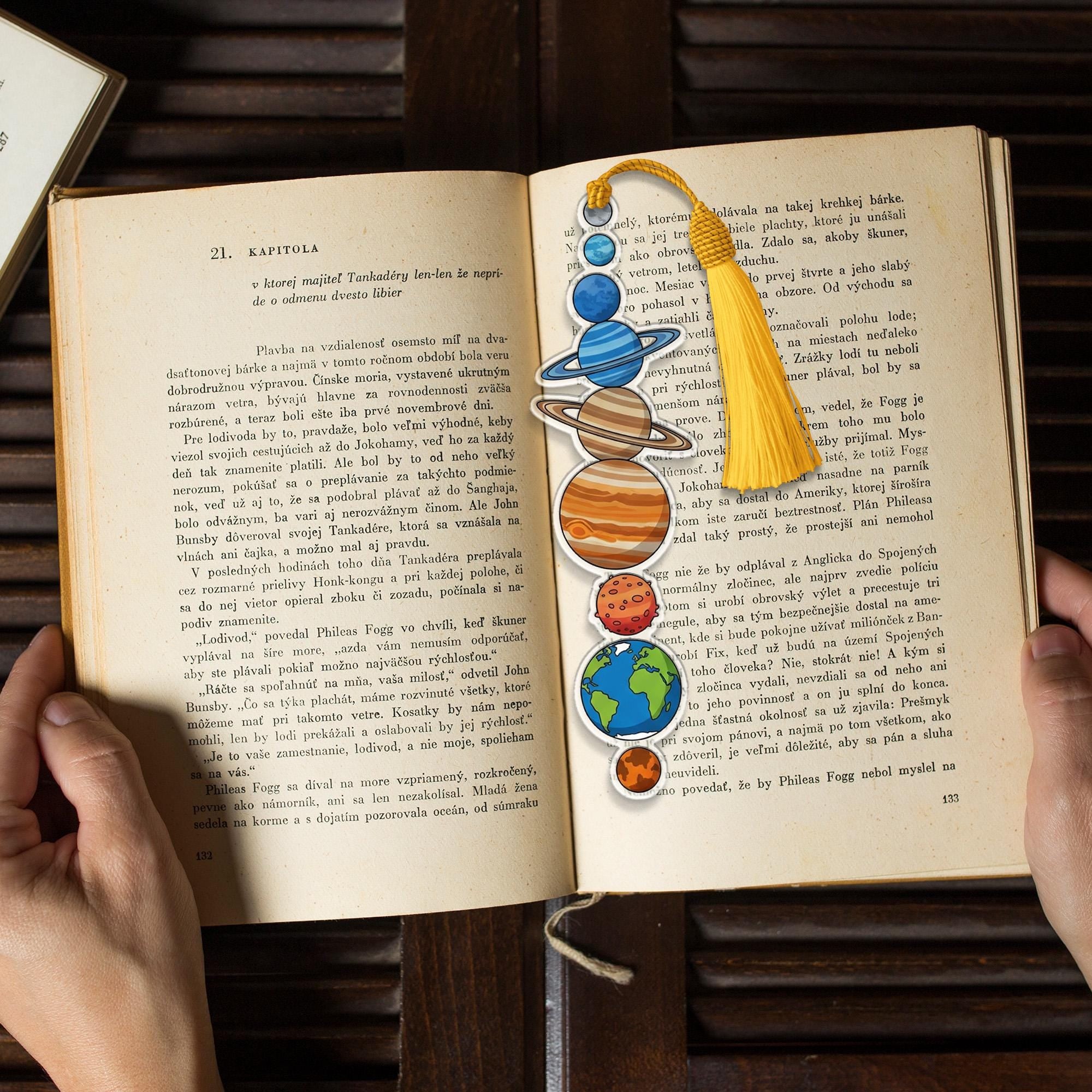 Planet Bookmark with Tassel – Solar System Bookmark for Kids, Teachers – Cute Space Theme Gift for Book Lovers & Students