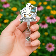 Silly Goose SLP Badge Reel, Funny Goose ID Holder, Professional Yapper Clip, Speech Therapist Gift, Cute Speech Pathology Reel