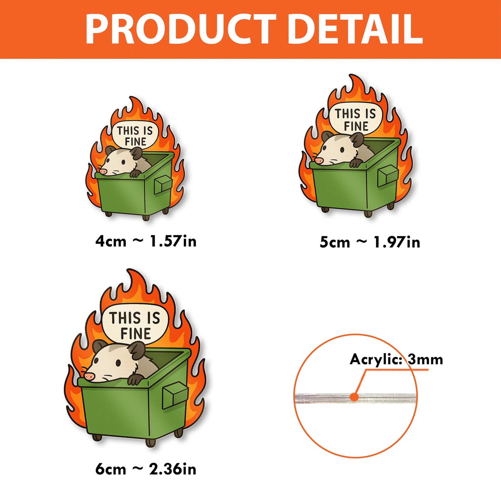 Funny Possum Badge Reel, This Is Fine Dumpster Fire ID Holder, Retractable Badge Clip, Cute Work Accessory, Humor Gift for Nurses